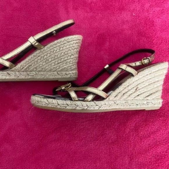 Burberry Wedges Espadrilles Sz 40 (10) - Picture 3 of 4